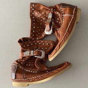 Hector leather booties NEW